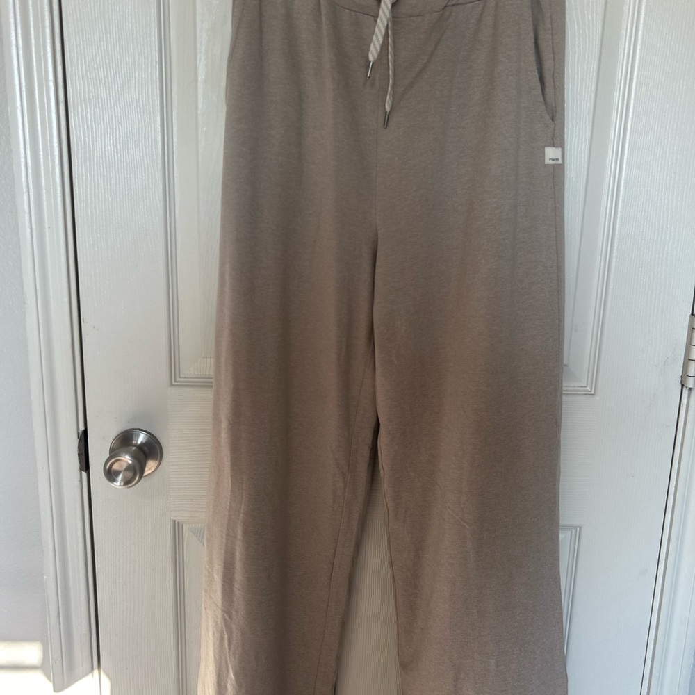 Vuori Tan Lounge Pants with Striped Drawstring
